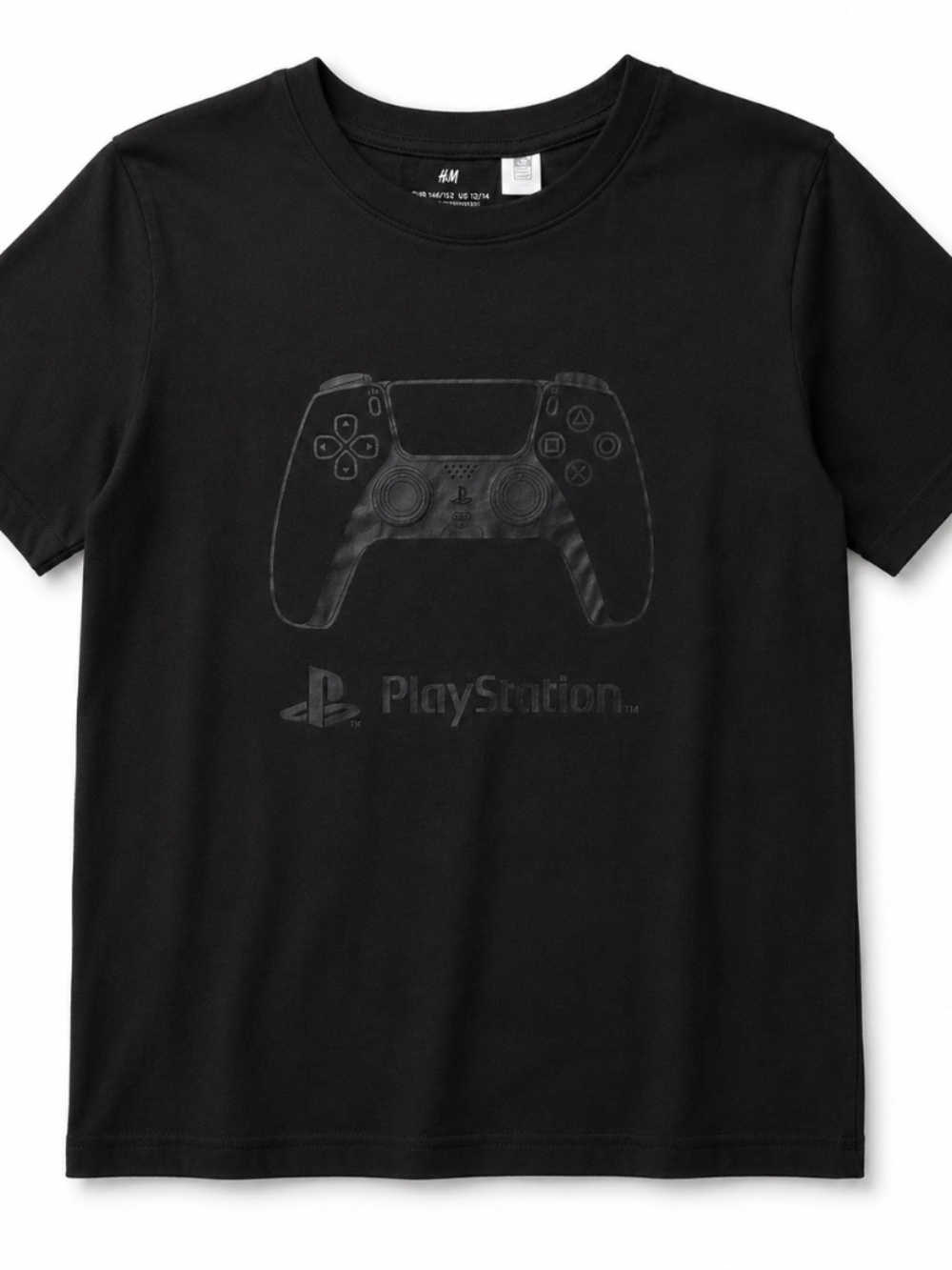 H&M PlayStation Black Graphic T-Shirt Size US 12/14
